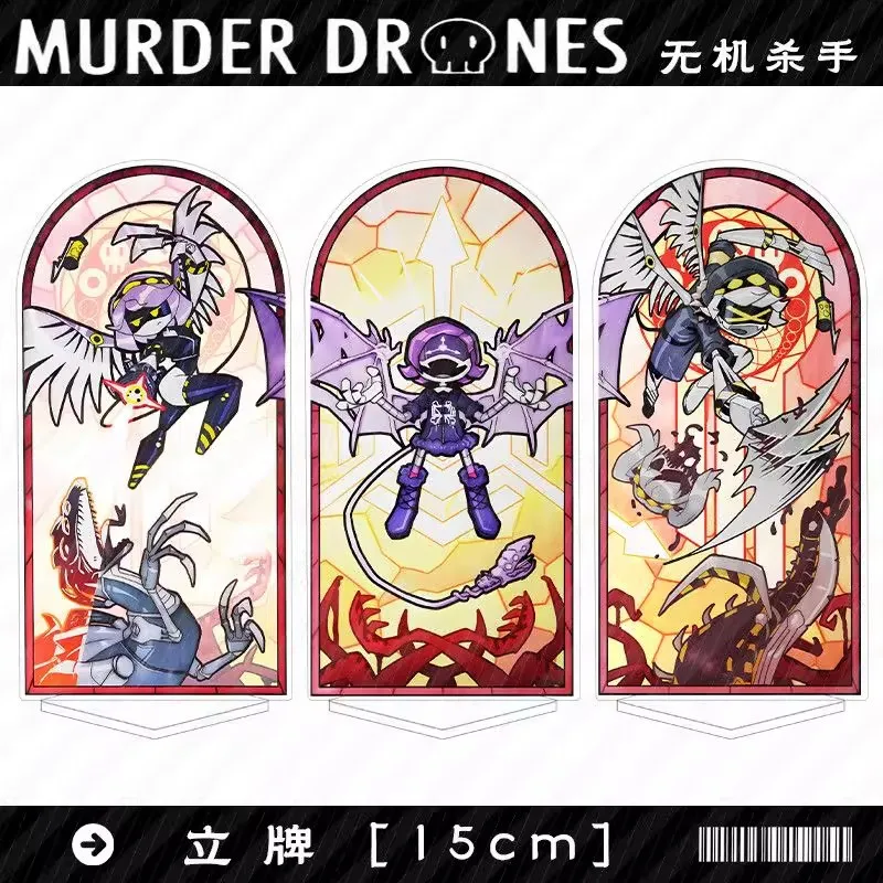 Murder Drones Season 1 Uzi Acrylic Figure Display Cartoon Stand Model Plate Desktop Ornament Anime Collectible Keychain Jewelry