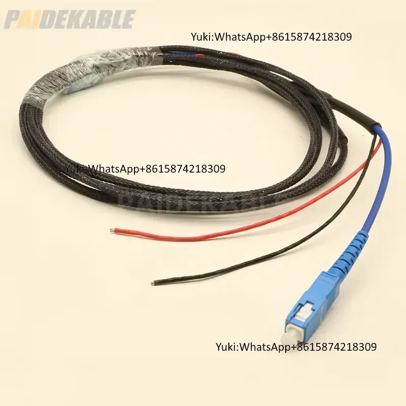 High Quality Paide PDK81300 2x18AWG+1SM Fiber Braiding Low Voltage Heat-Resistant Tethered Drone Cable FC Connector 1000VDC