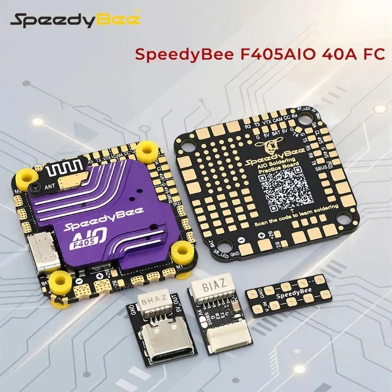 SpeedyBee F405 AIO Flight Controller 40A BLHeli_S Bluejay ESC 25.5x25.5 3-6S Integrated FC for RC FPV Drone Quadcopter Racing Dr