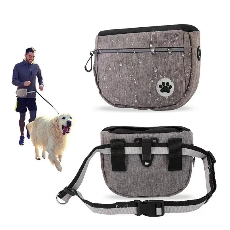 Waterproof Portable Dog Training Waist Bag Large Capacity Oxford Cloth Pet Snack Bag with Poop Bag Dispenser Pets Accessories