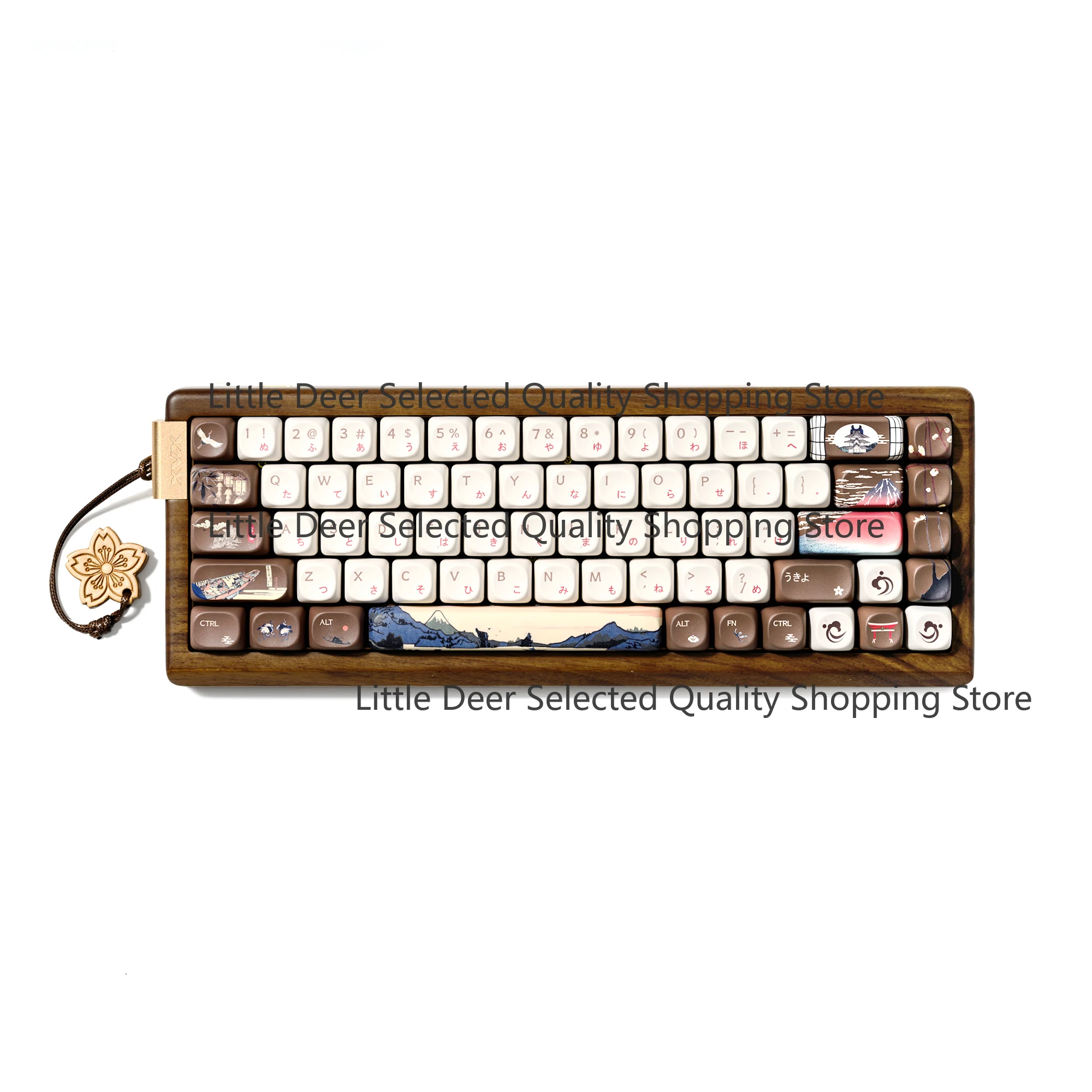 MU68 Mechanical Keyboard FujiWave Theme 5 Sides Dye-sub Keycaps RGB Backlit USB-C Wired Gaming English Japanese Language