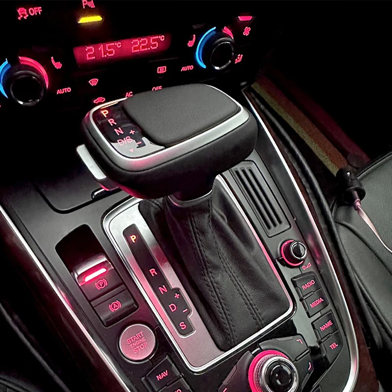For Audi Q7 A6 C6 A7 A4 B9 A5 B8 C7 Q5 S5 S7 Gear Shift Knob with LED Lights Handle Gearbox Dust Cover Car Automatic Transmissio