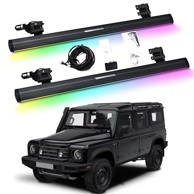 Automatic Electric Power Neon Led Light Side Step Running Board for Ineos Grenadier 2024+