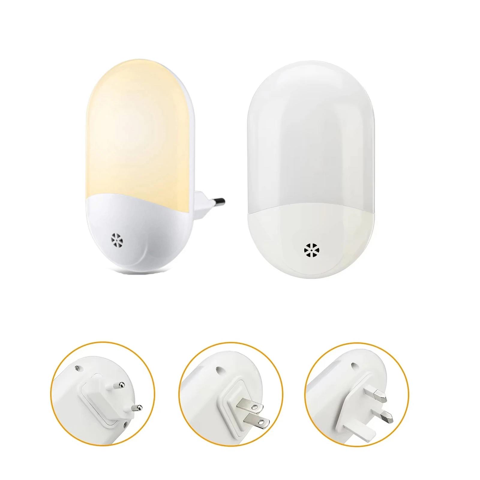 Led Night Light Dusk To Dawn Automatic Sensor Bedside Wireless Protection Warm-white Day Energy-saving Room Lights Lamps Cabinet