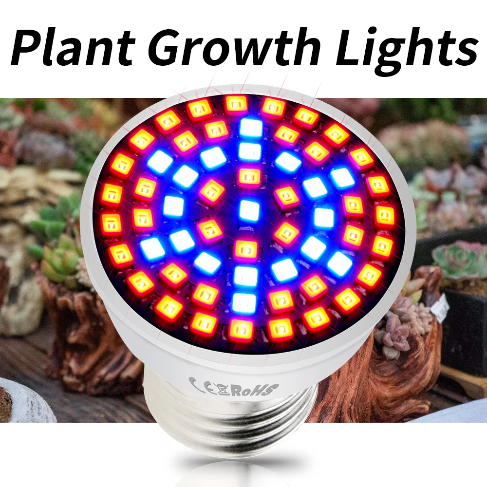 Phytolamp For Plants Led Grow Lights E27 Phyto Lamp GU10 Growth Light Bulb 220V Full Spectrum Seeds Growing Light For Greenhouse