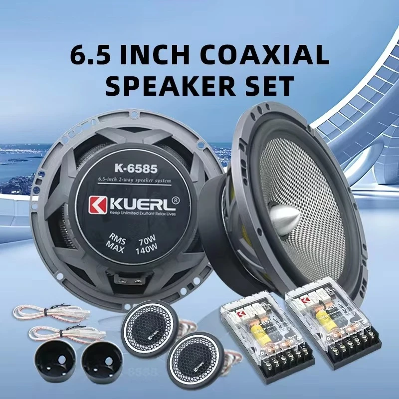Professional Component Car Speaker Set 6.5 Inch 2-Way High Quality Glass Fiber  DC 12