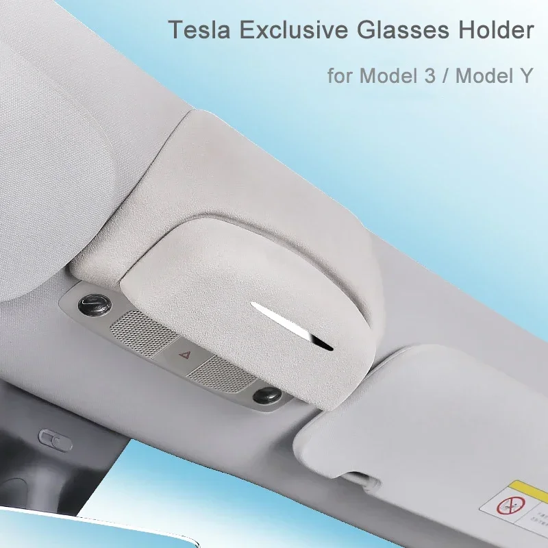 Roof Overhead Sunglasses Holder Glasses Case Fit For Tesla Model 3 Y Car Interior Travel Gadgets Interior Accessories Organizer