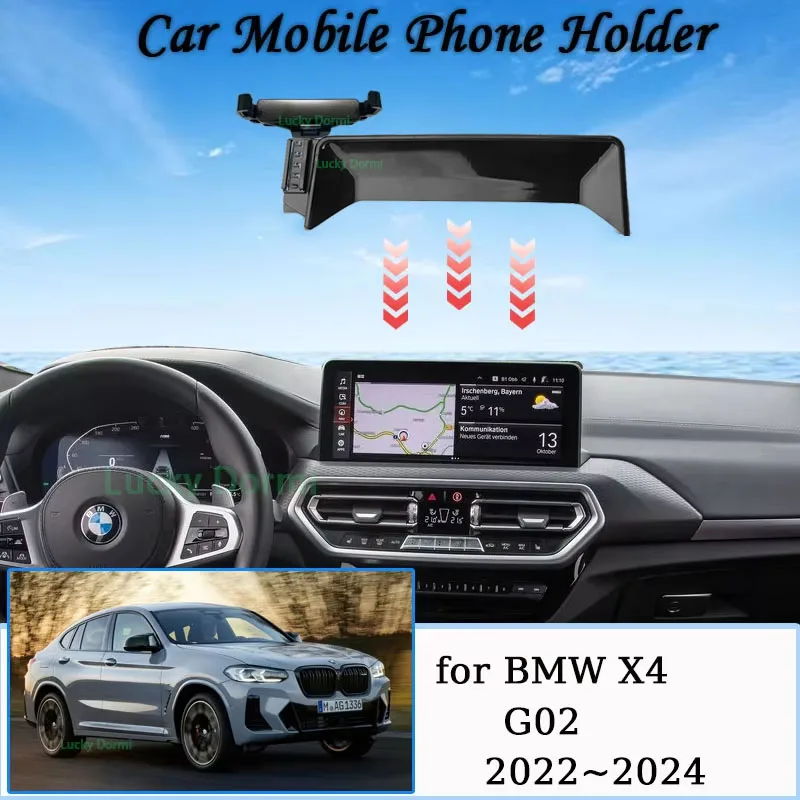 Car Mount for BMW X4 G02 2022 2023 2024 MagSafe Magnetic Mobile Phone Holder Bracket Gravity Stand Auto Accessories BMW X3 G01