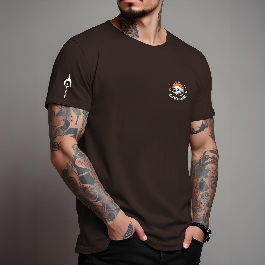 Camiseta Masculina Skull Mini Camisa Diverse Estilos Manfinity Street Wear 100% Algodão