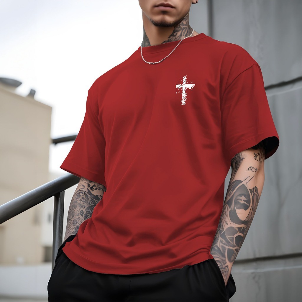 Camiseta Cruzz Mini Camisa Street Faith  Blusa Masculina Camisa Manfinity 100% Algodão