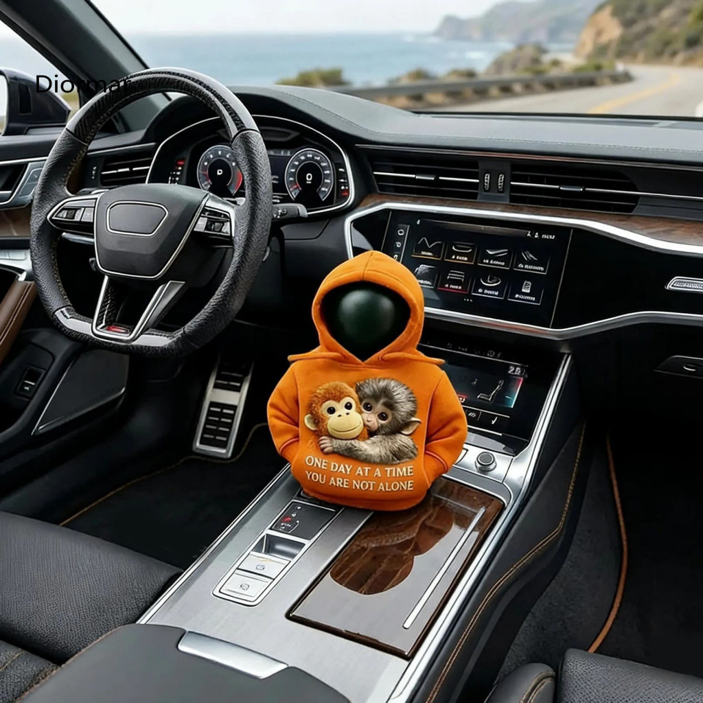 Ergonomic Shift Knob Cover Monkey Hoodie Gear Funny Car Sleeve Easy to Install Unique Accessory for Cars Stylish and Dur