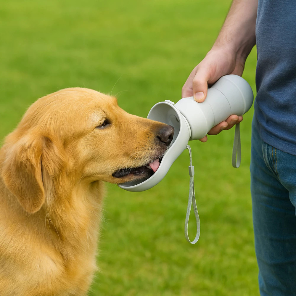 Bebedouro Dobrável Silicone Pet Tigela Portátil Passeio Viagem Caminhada Hidratação Água Copo Garrafa