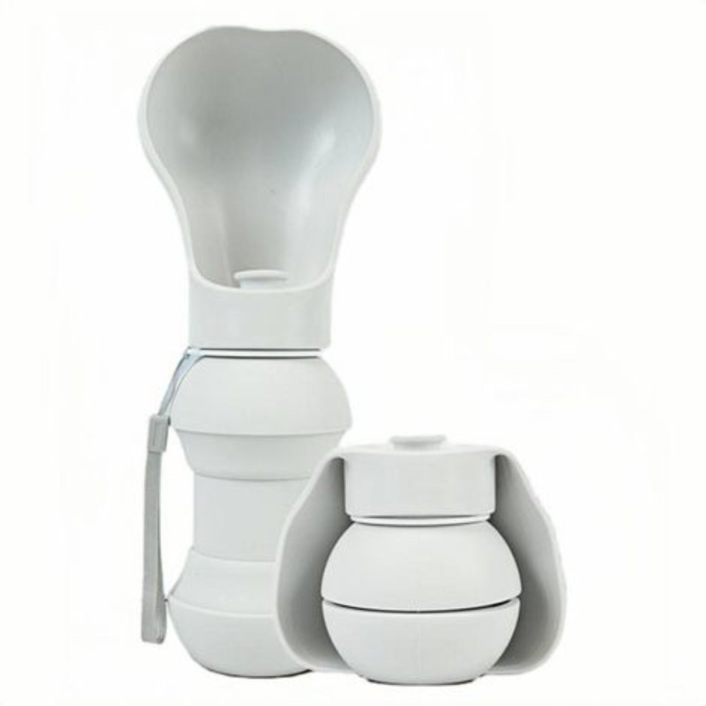 Bebedouro Portátil Água Para Pets Cachorro Gato Com Copo Retrátil De Silicone 300ml