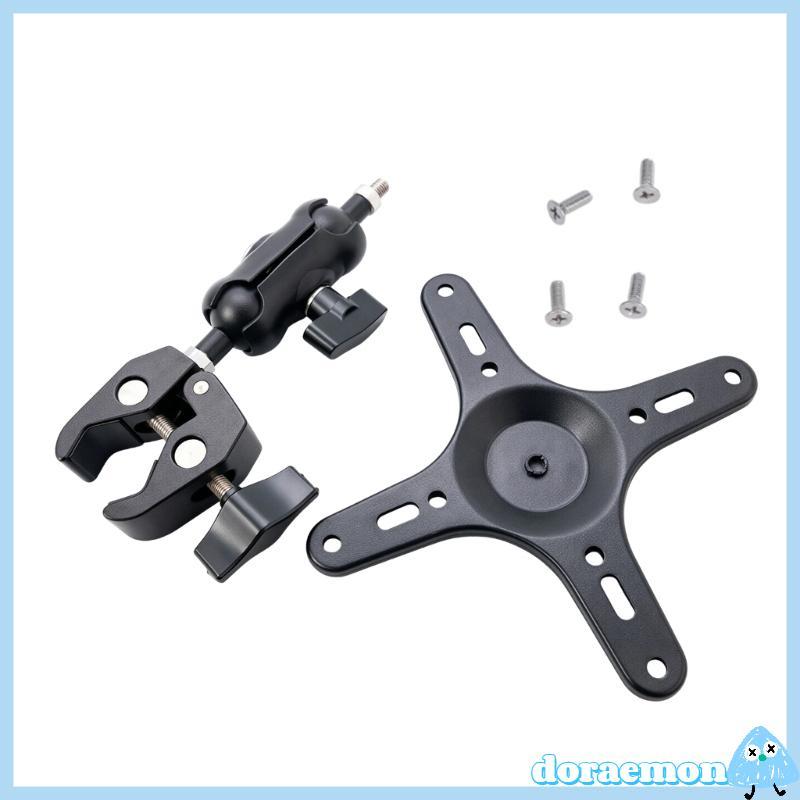 Suporte Monitor Para Tela Metal Fixação Haste Redonda Placa Mesa E Câmera