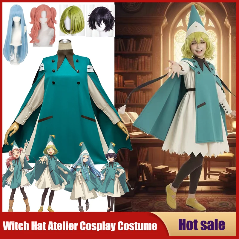 Anime Witch Hat Atelier Cosplay Costume Witch Coco Tetia Richeh Agott Dress Jacket Magic Hat Props Wig Carnival Party Full Sets