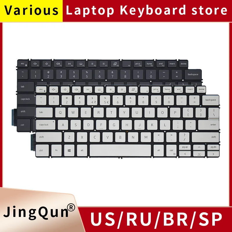 Original US/Brazil Russian Laptop Keyboard For Dell Latitude 3301 3410 E3301 P114G P120G P113G P115G 7490 7491 With Backlight