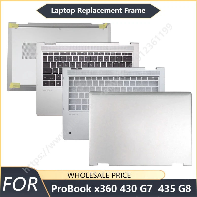 NEW For ProBook x360 430 G7  435 G8 Laptop LCD Back Cover Front Palmrest Bottom Hinge Case Backlight Keyboard
