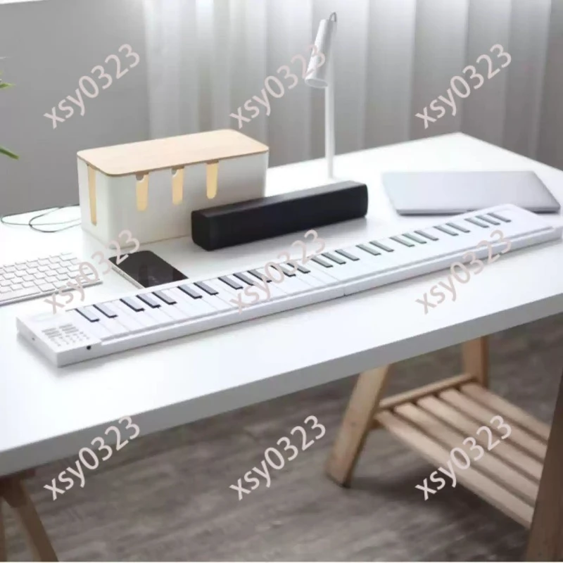 61 Keys Foldable Rechargeable Electronic Keyboard Piano for Students Adult Beginner Learning