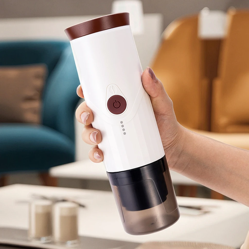 Camping Coffee Maker Use Espresso Coffee Maker Instant Capsule Coffee Machine Outdoor Mini USB Machine Aluminum for Travel Hotel