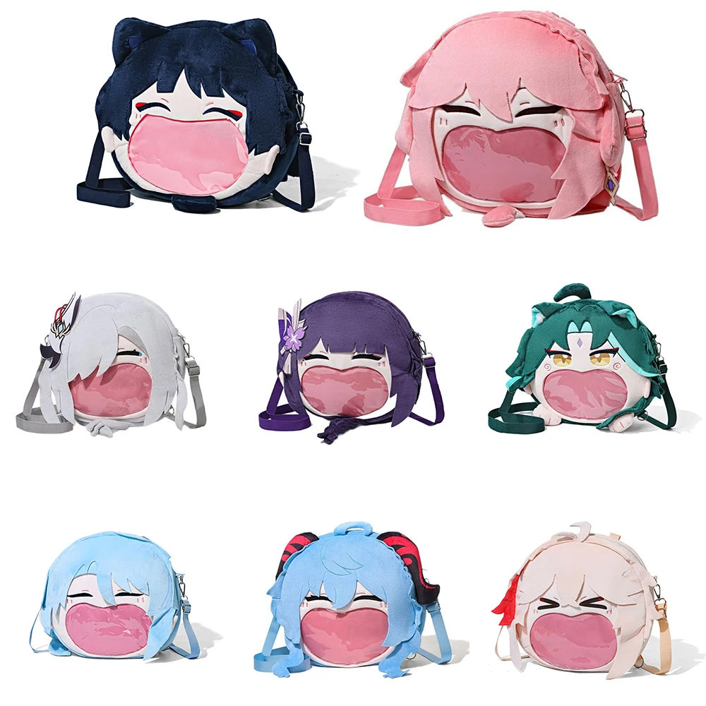 Genshin Impact Wanderer Raiden Shogun Kaedehara Kazuha Cartoon Anime Itabag Backpack Holiday Gifts for Anime Fans & Gamer Gifts
