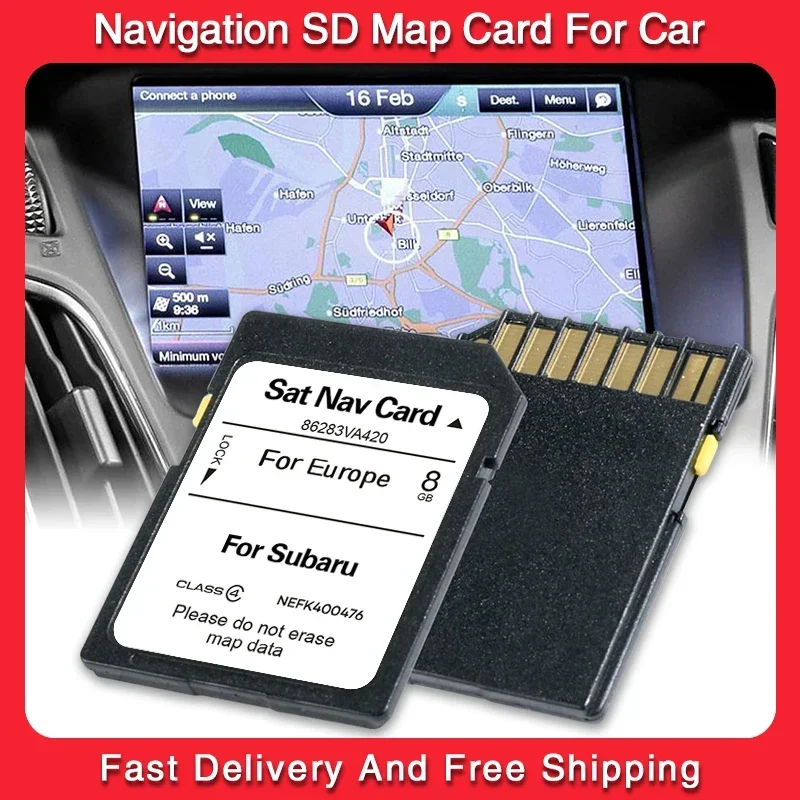 New Maps Version for Subaru BRZ Forester Impreza Car 2023 Navigation SD Card Europe RUSSIA GPS System Compatible Maps 86283VA420