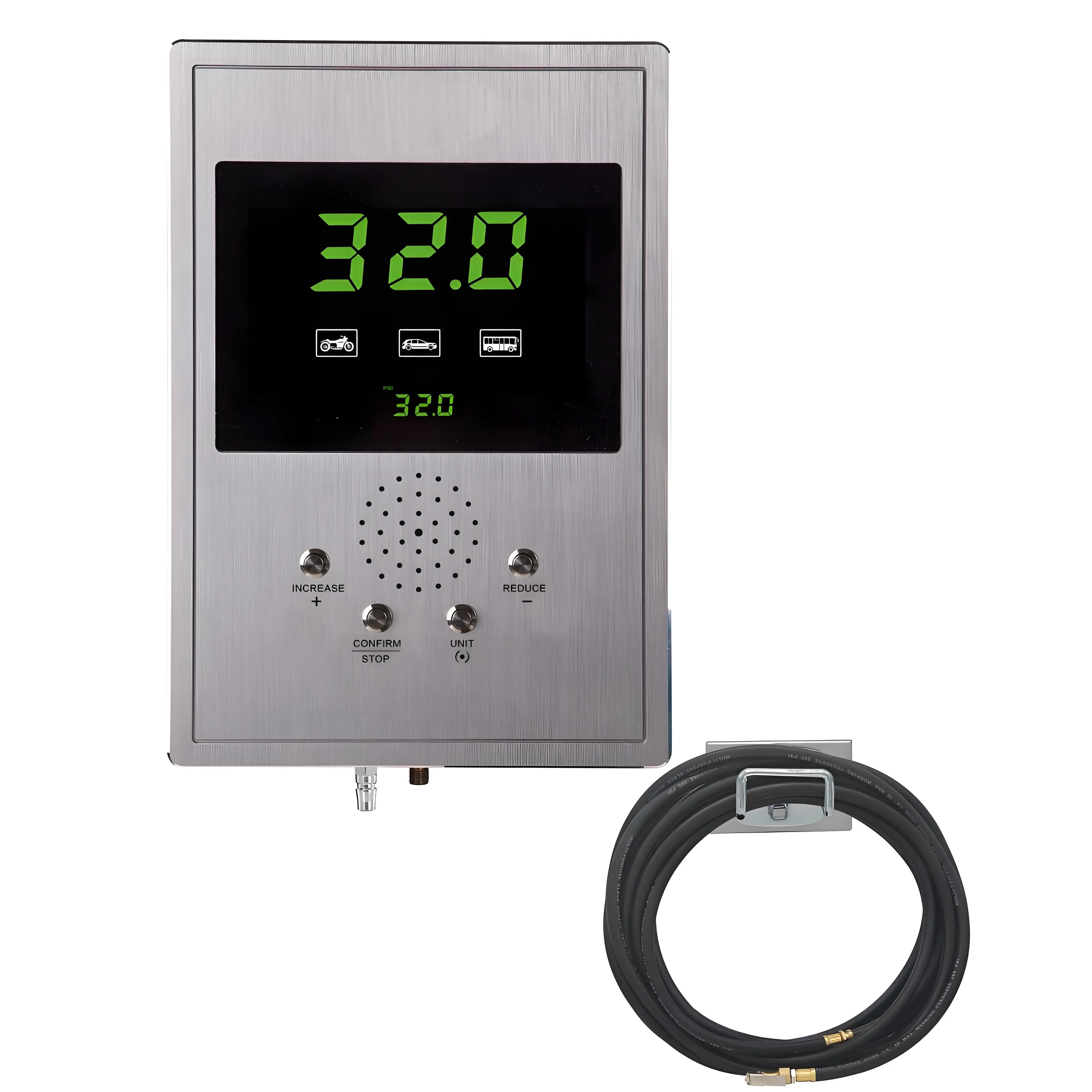 Fully Automatic Digital LED Tire Inflator AC 85~240V Durable Metal Air Pump Tire Pressure Monitor for All Kinds Vehicles Car