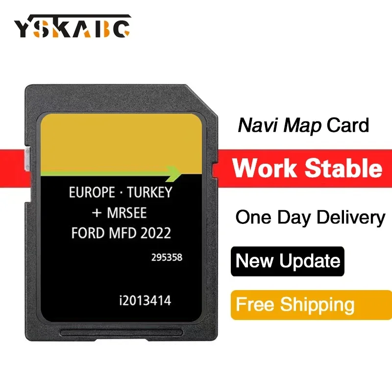 SD Card GPS for Ford MFD V11 Europa 2022 Map Navigation SD Card Fit Eco Sport C-Max Car