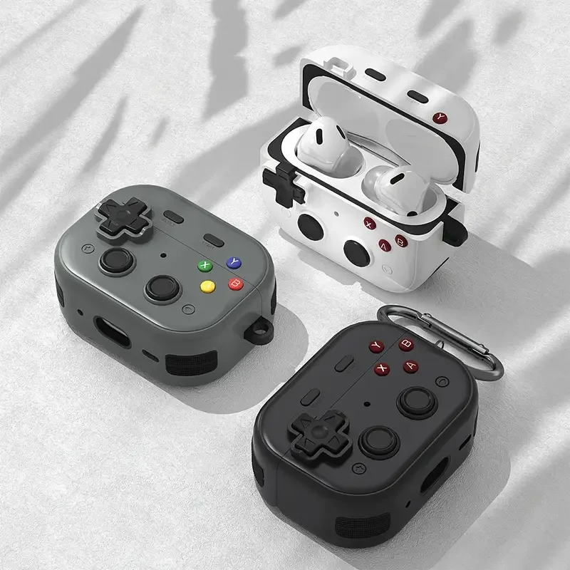 Earphone Protective Case For Airpods 4 2024 Retro Gaming Controller Headphone Charging Box Cover For Airpods Pro 2 For Men Women