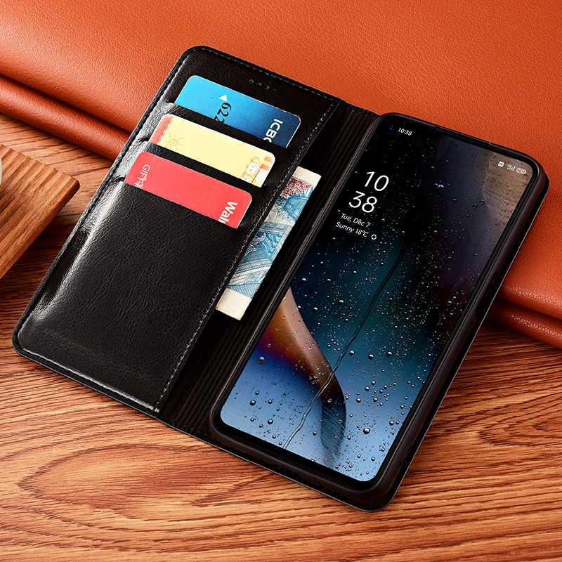 Crazy Horse Genuine Leather Flip Case For Sony Xperia XZ XZ2 XZ3 XA XA1 XA2 Plus Ultra Premium Compact Wallet Phone Cover Cases