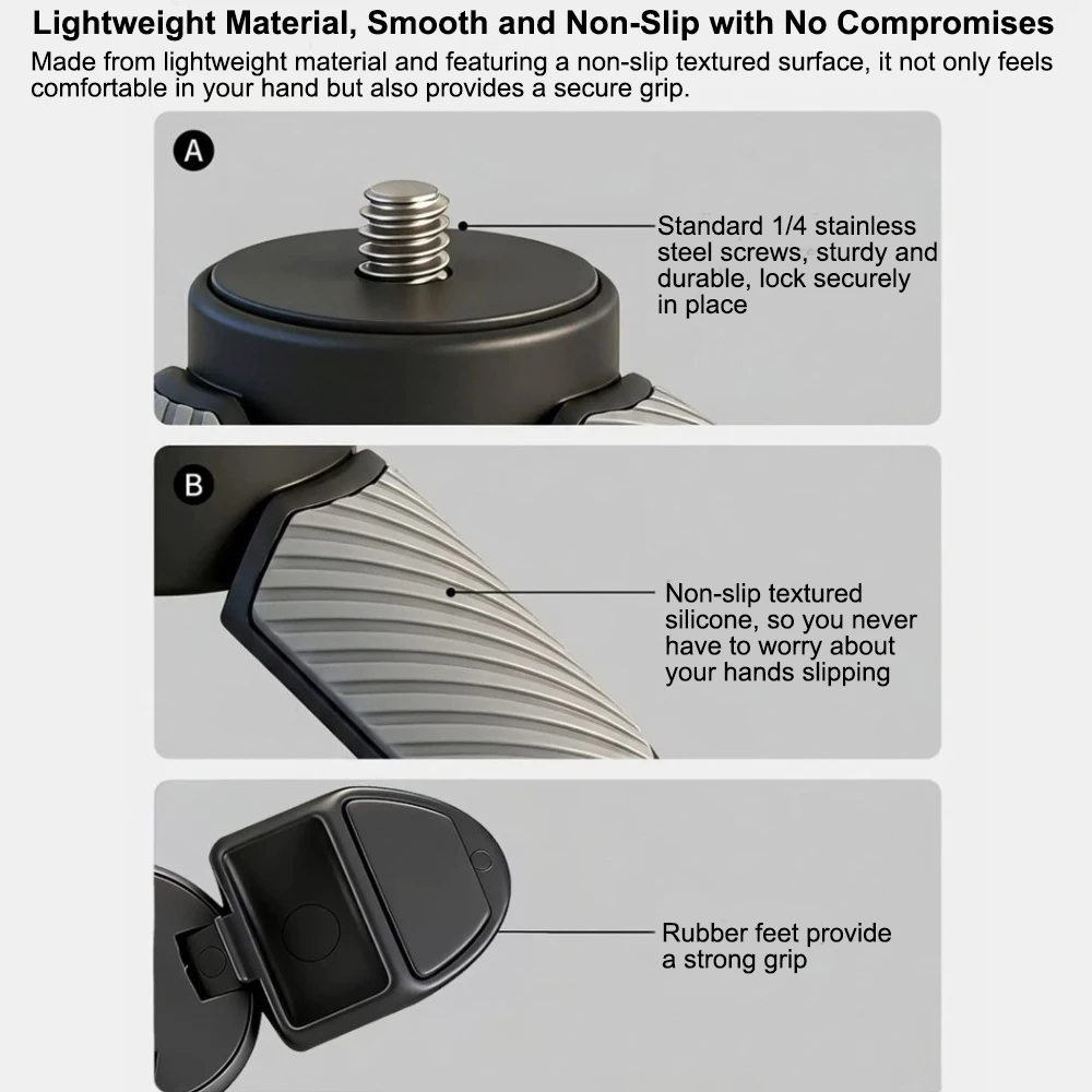 Mini Portable Tripod Stand For Insta360 Luna Ultra Lightweight  1/4 Screw Vlog Shooting Desktop Gimbal Camera Accessory