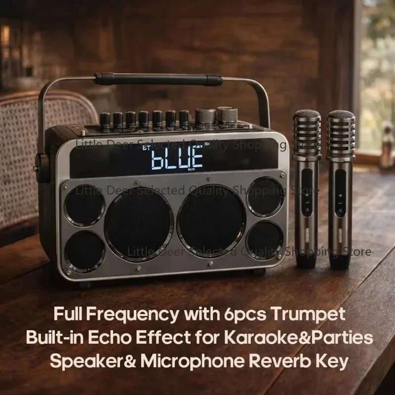 15K  Style Portable Speaker With Integr Metal Body, Alunum Alloy Handle for Home, Bacard, Camping
