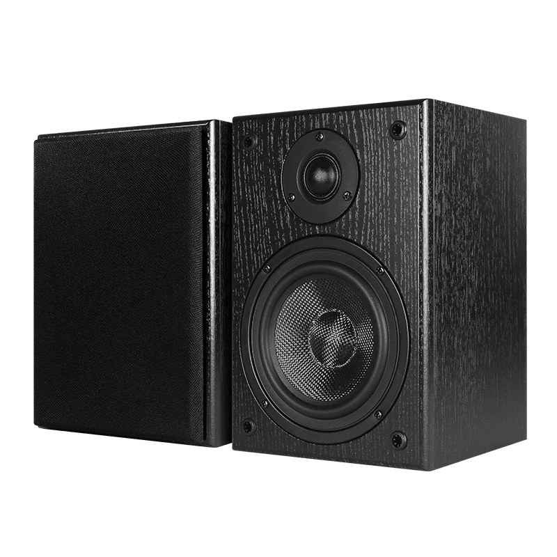 SP-X2 HIFI Stereo Two-Way Passive Wooden Bookshelf Speaker Wireless Connection 45Hz-20KHz Frequency Range for Home