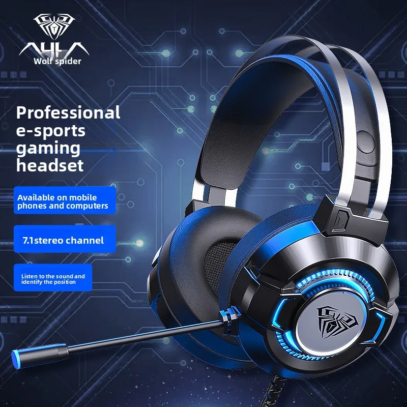 S602 USB 7.1 Channel Wired Gaming Headset for PC Laptop Computer White Black