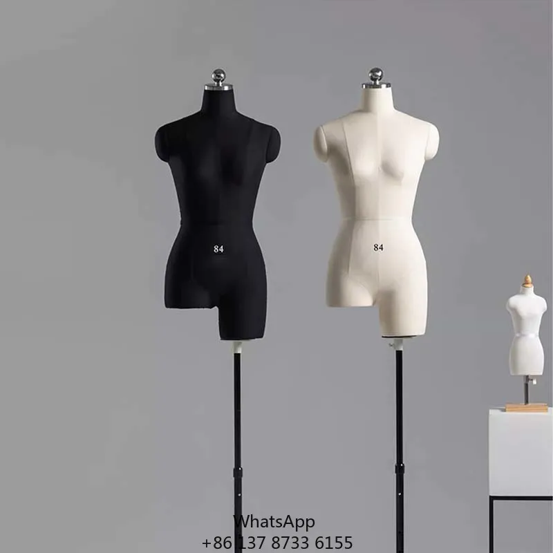 Dressmakers Upper-Body Female Sewing Tailor Mannequin Fabric Dress Form With Magnetic Hand