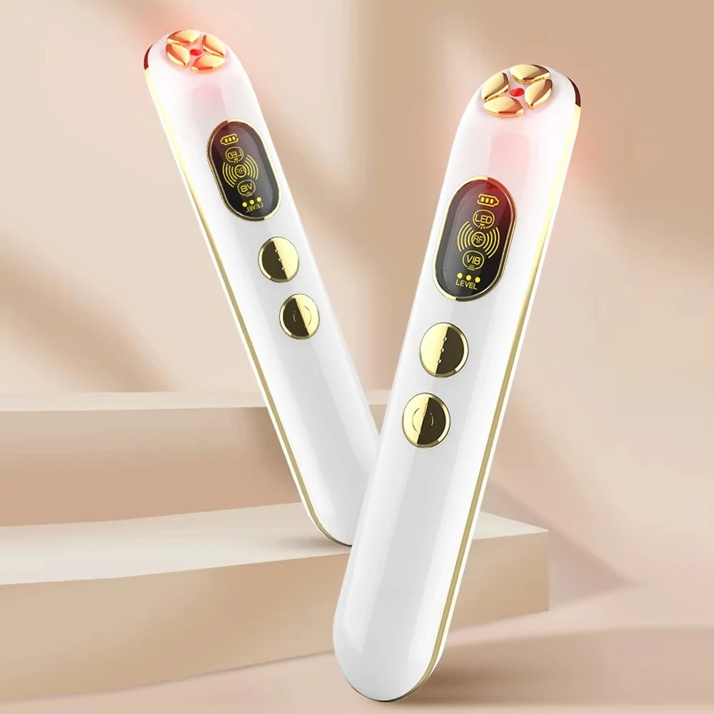 Top Seller Wholesale Home Use Mini Beauty Device Tool 24K Gold Plated Rf Eye Beauty Massager Machine for Eye Lifting