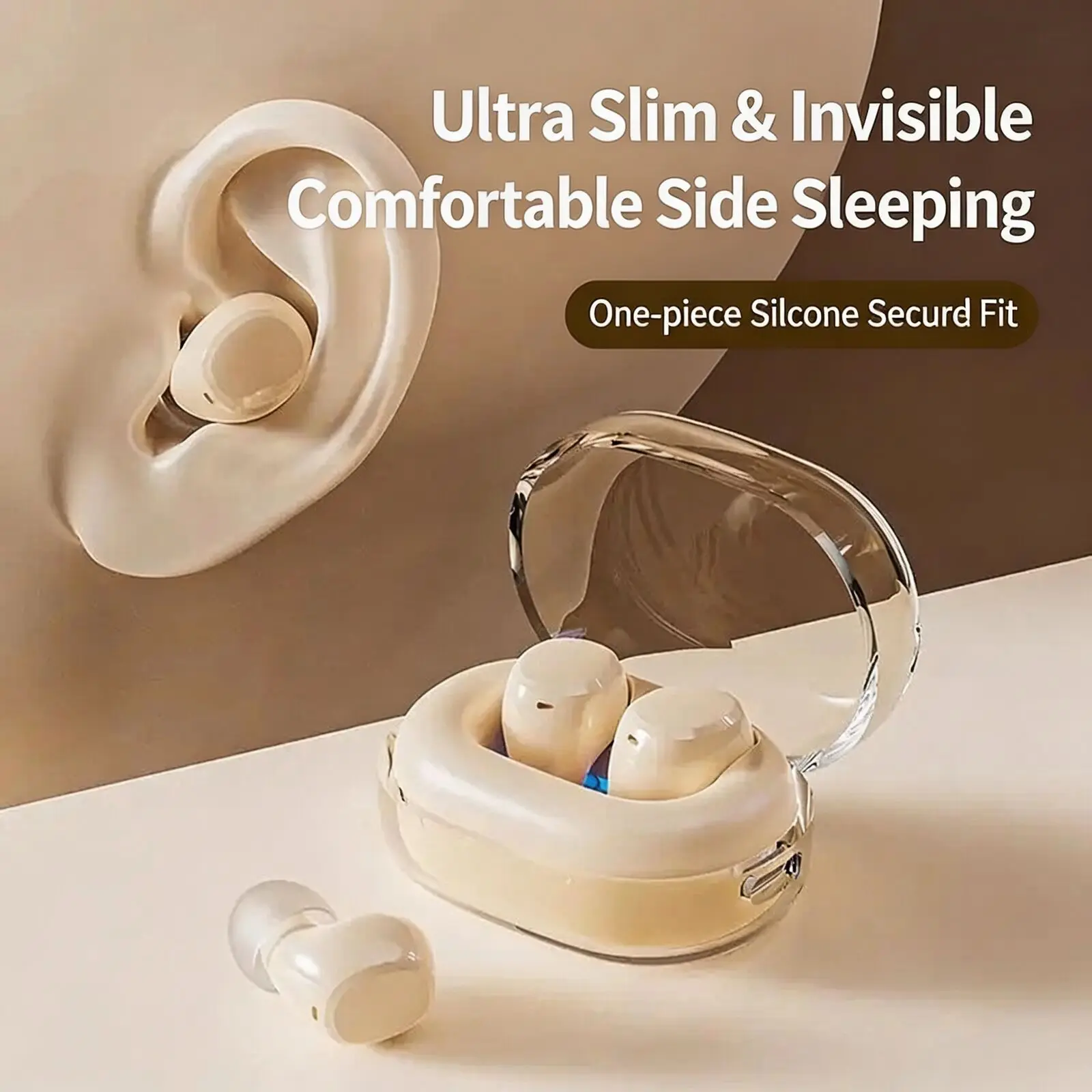 Mini Invisible Sleep Wireless Earbuds Bluetooth 5.3 38ms Low Latency Touch Control 36H Playtime Ultra Light 2.3g In Ear Design