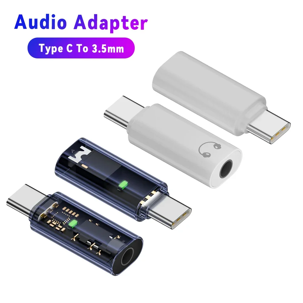 Type C To 3.5mm Audio Adapter USB Type C To 3.5mm Aux Adapter Earphone AUX Adapter for iPhone 15 Samsung Galaxy S24 S23 Ultra