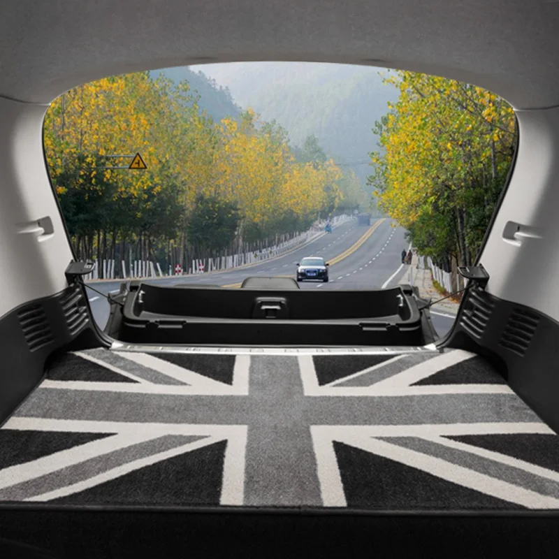Customized for Smart 451 453 Fortwo Forfour Trunk Mats Union Jack Pattern Carpet Pad Cargo Liner Cover Interior Car Accessories