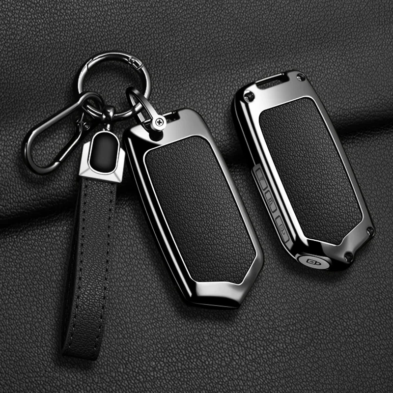 Zinc alloy car remote key case, suitable for Kia K900 Stinger 2017 2018 2019 2020 4 button car smart keychain keychain accessori