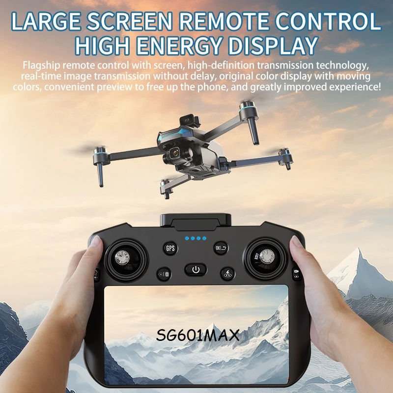 SG601max Upgraded 5-Inch Touchscreen GPS Positioning Three-Axis Pan Tilt Zoom Dual Camera Brushless Electric Adjustment 5G WIFI