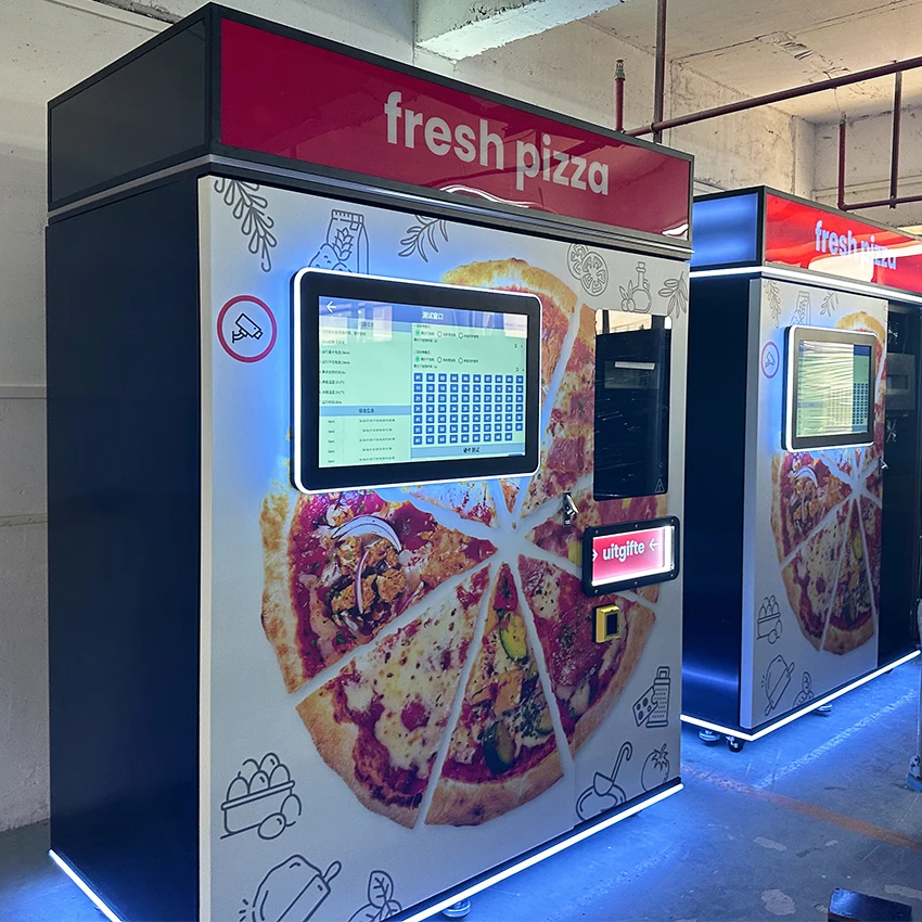 Customized Smart Pizza Vending Machine With Multiple Payment Options And Remote Monitoring