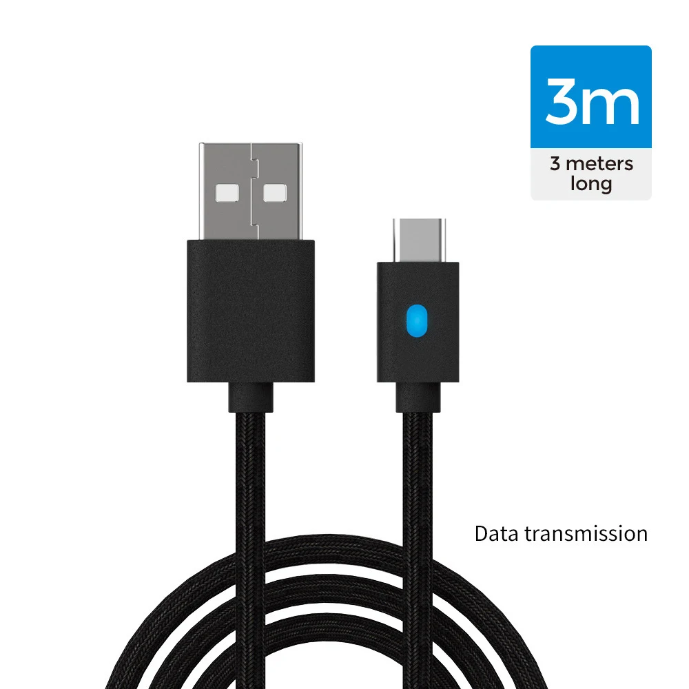 USB Type C Charger Cable For Sony PS 5 Gampad Joystick handle charging cable with indicator light For PS5 Controller Accessories