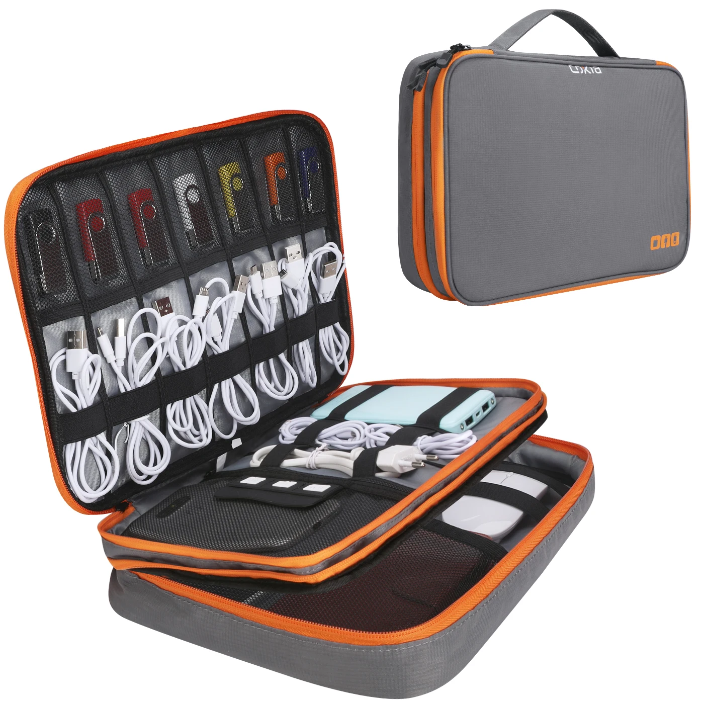 Travel Electronic Accessories Organizer, Storage Handbag Cable Organizer Bag Waterproof Carry Pouch for 11.6 Laptop,Tablet,Power
