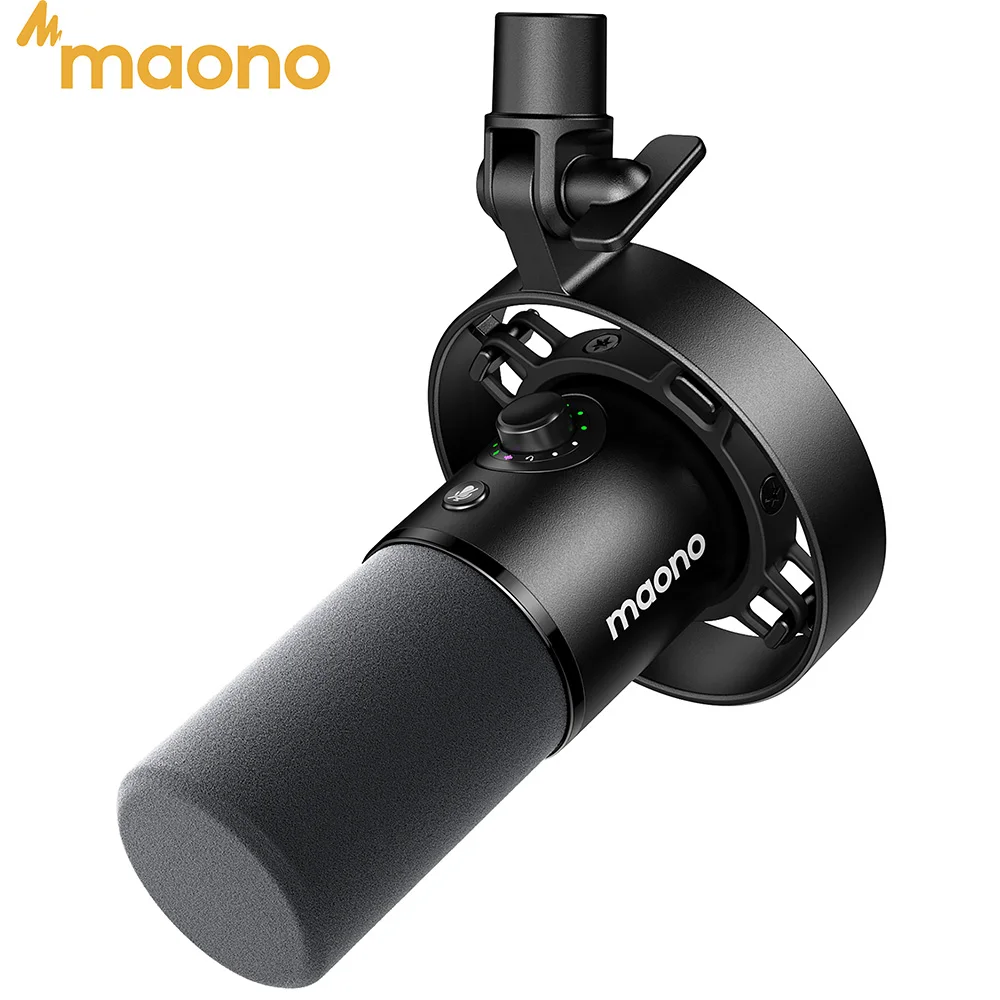 Maono PD300X Dynamic Microphone XLR USB Podcast Recording Mic 192kHz24bit for Content Creation Home Audio Studio Noise Reduction