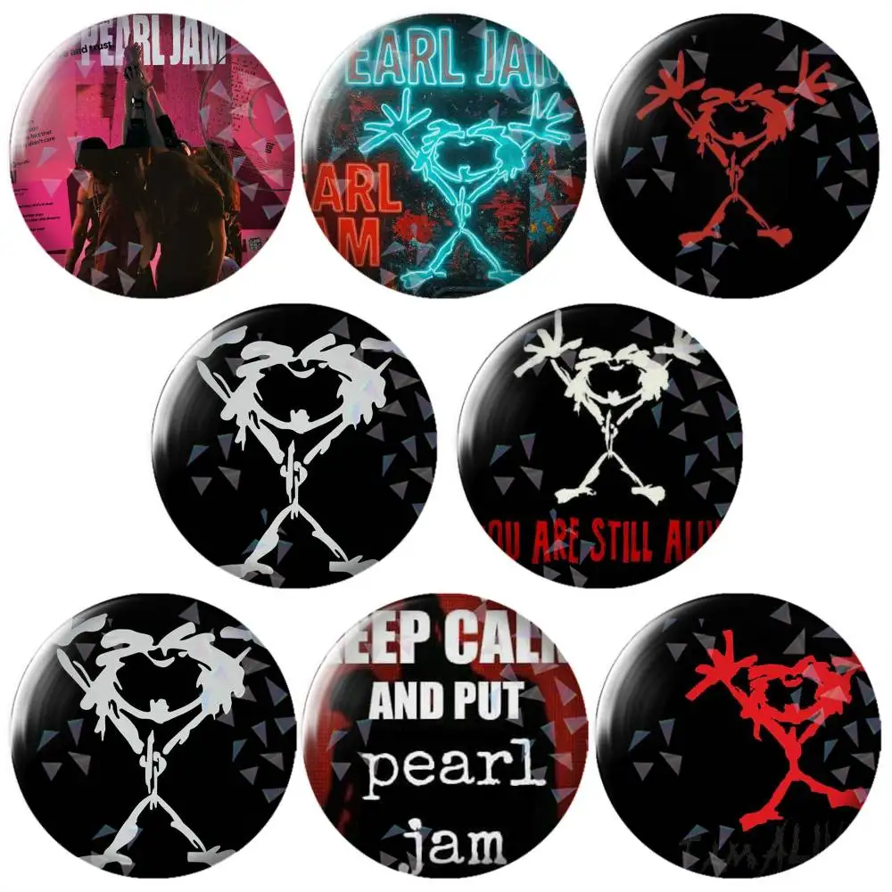 Band-d Pearl Jam-m Brooch Metal Decorative Brooch Pins for Backpack Clothes Jacket Accessories,Souvenir.