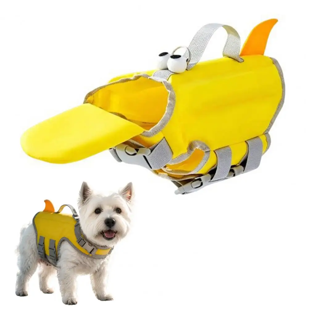 Dog Life Jacket, High Buoyancy Pet Swim Vest with Chin Rest And Rescue Handle, Adjustable Swim Float Jacket for Small