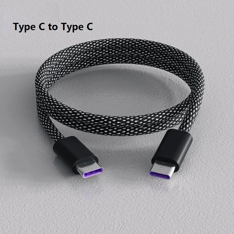 240W Magnetic Cable USB C To Type C Fast Charger for iPhone1716 Xiaomi USB A To TypeC Data Charging Wire tablets MacBook Samsung