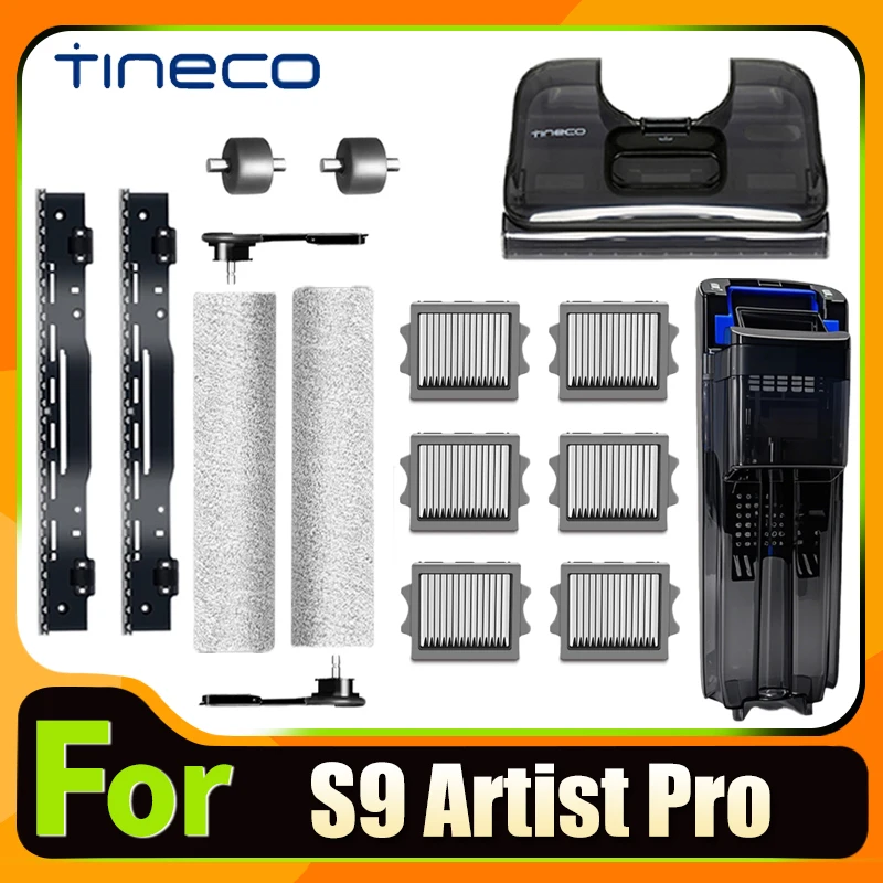Original Accessories For Tineco FLOOR ONE S9 Artist Pro Wet Dry Vacuum Cleaner Water Tank Brush Roller And HEPA Filter Parts