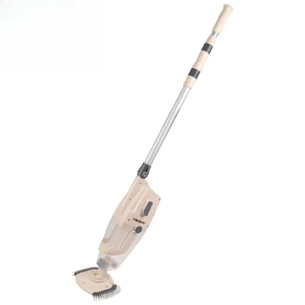 Swimming Pool Vacuum Cleaner, Rechargeable, Pool Cleaning, with Adjustable Rod and Brush, Easy To Operate, Waterproof