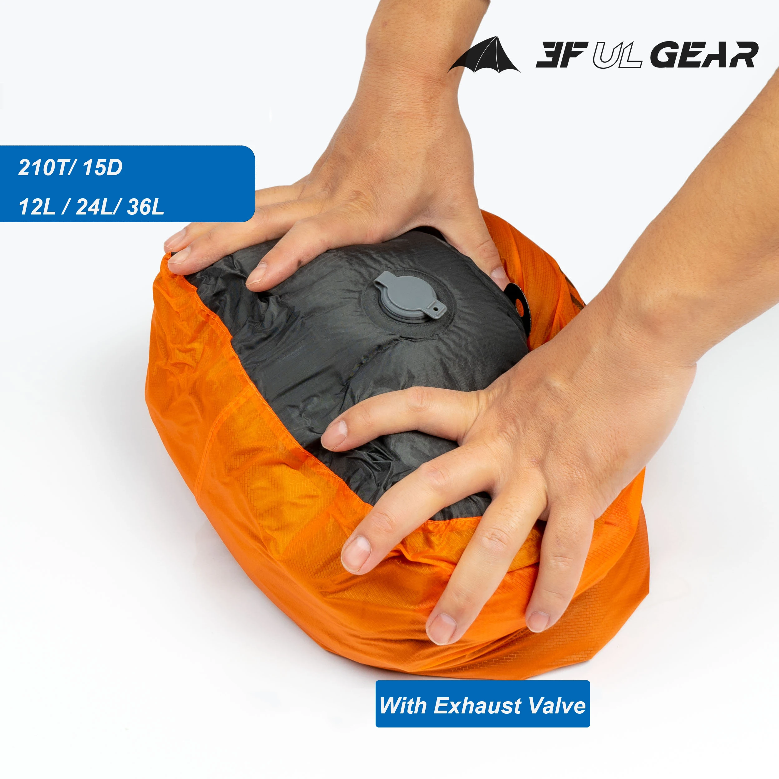 3F UL GEAR 12L 24L 36L Waterproof Bag With Air Valve Exhaust Drifting Swimming Bag Travel Storage Bags Outdoor Camping Equipment